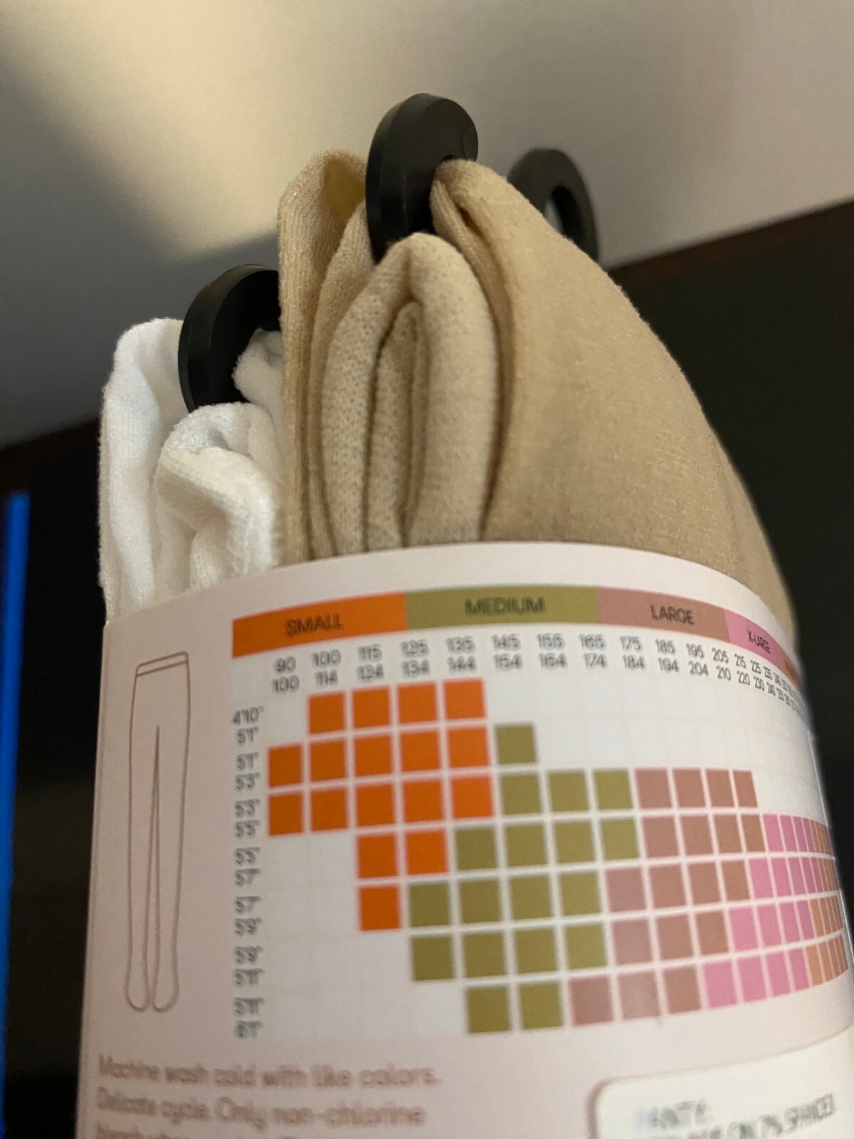 NEW WOMEN'S SIZE XXXL JOYSPUN 2 PACK WHITE /CHINO OPAQUE TIGHTS 60 DENIER