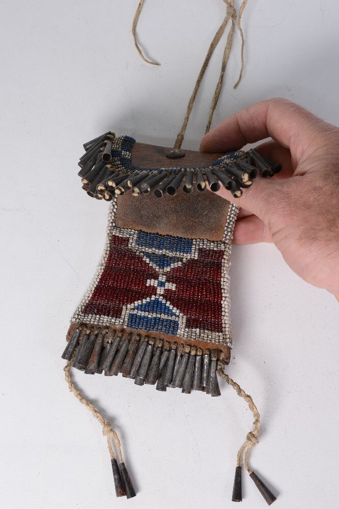 Kiowa Style Beaded Strike-a-Light Bag - Modern