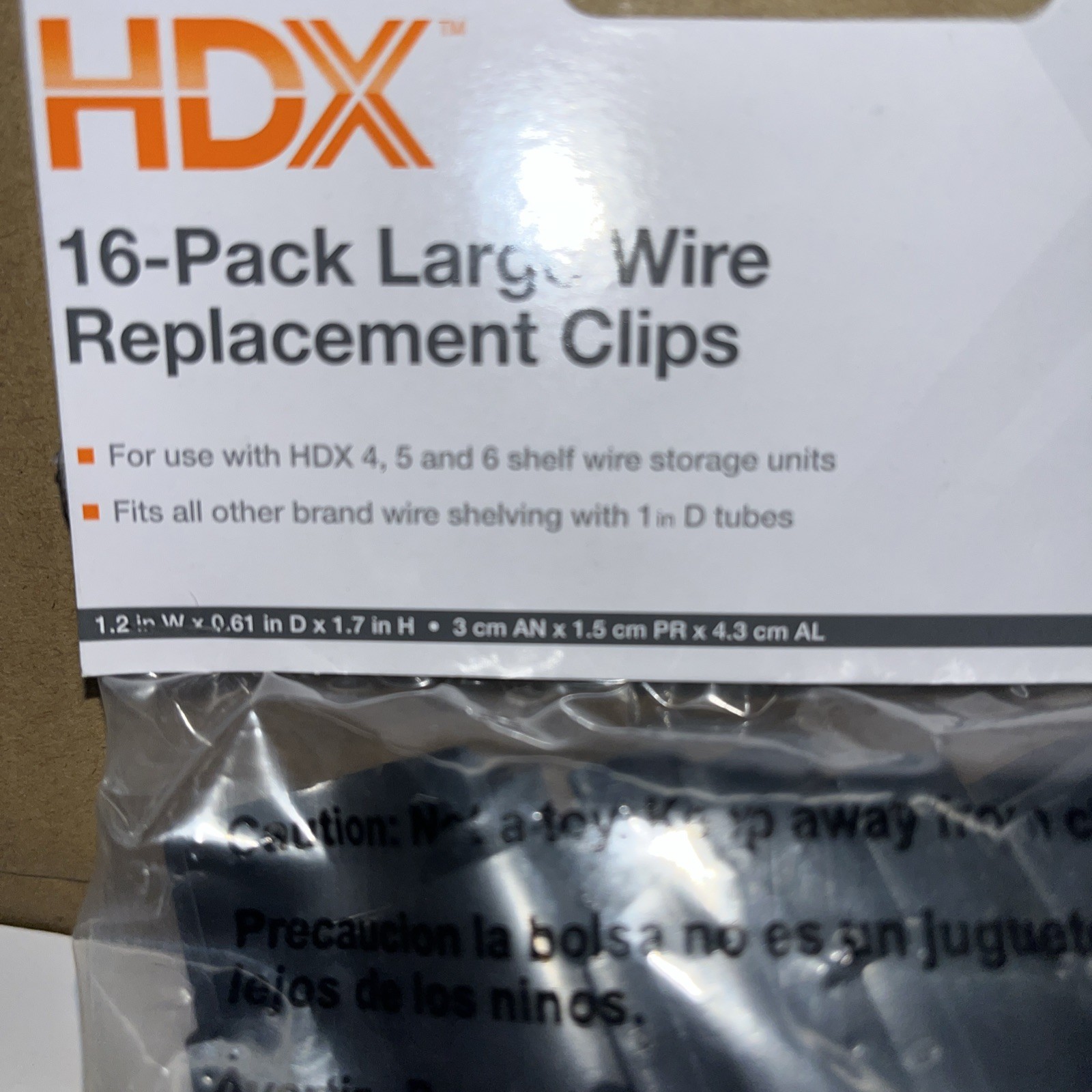 HDX 16 Pack Large Wire Replacement Clips For 1” Tubes