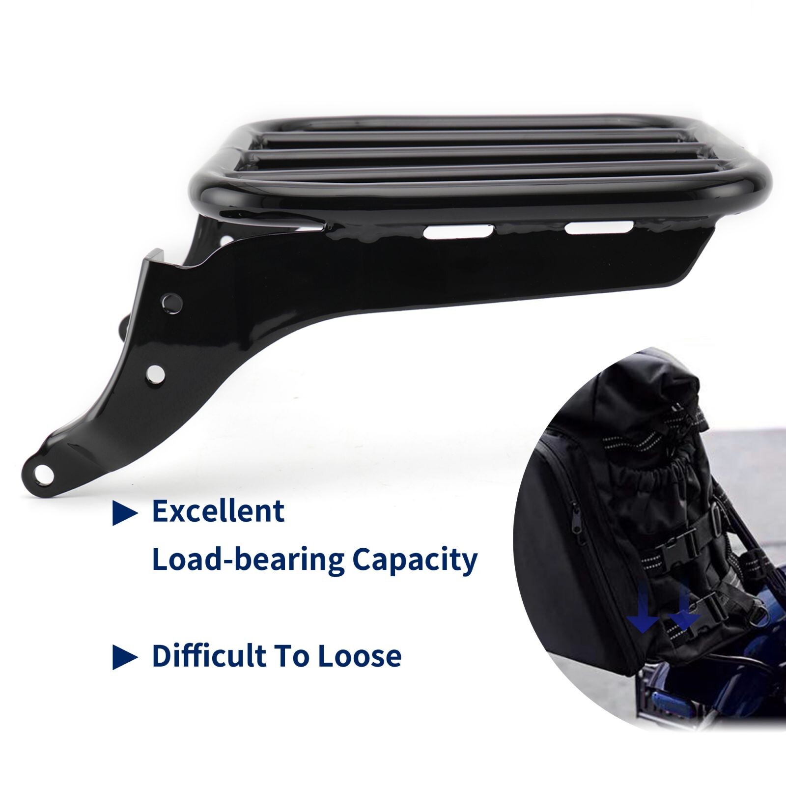 HoldFast Sissy Bar Upright Luggage Rack for Harley Softail Heritage FLHC 2018-up