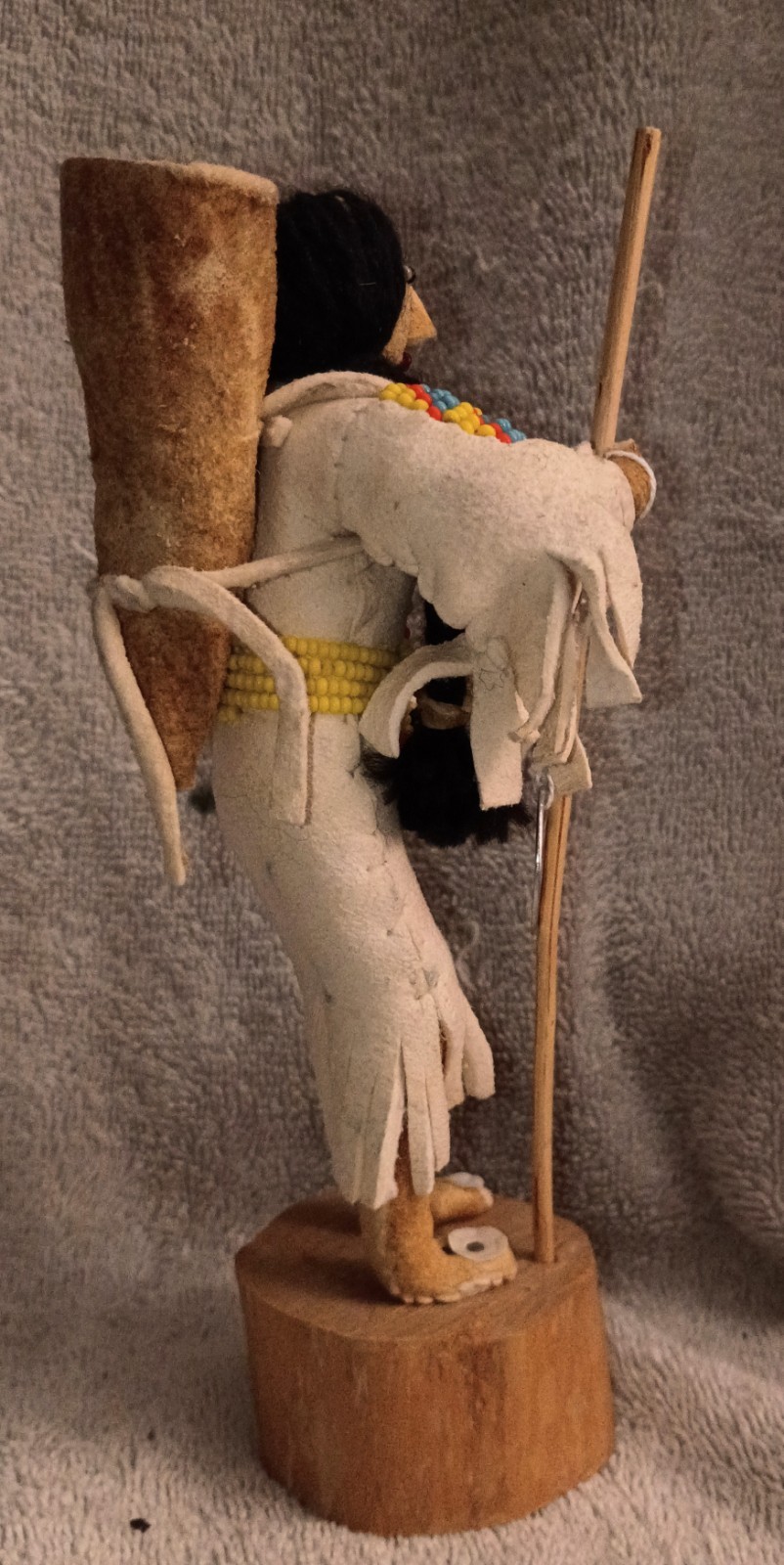 Wonderful Cecelia Ottogary Crow Doll Carrying A Gathering Basket With Walking St