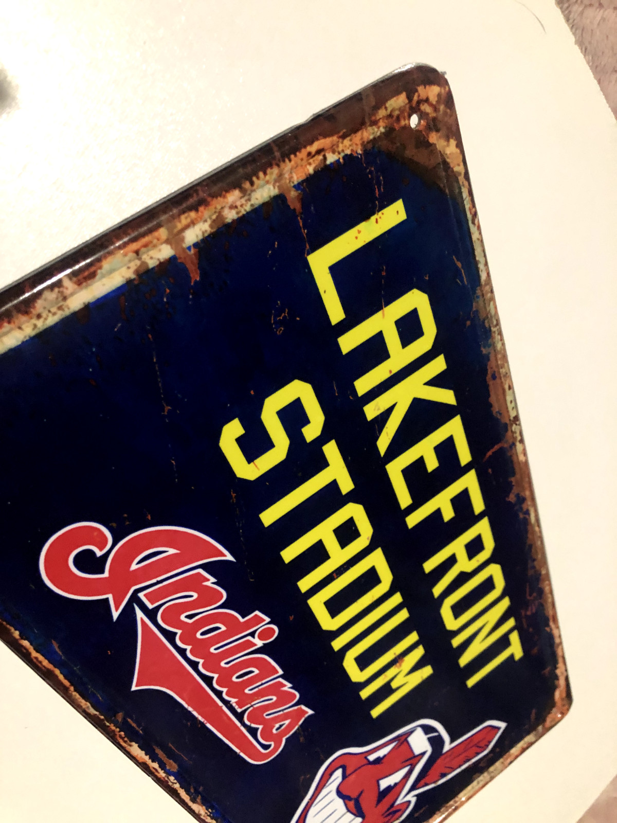 Metal sign Cleveland Indians vintage Cleveland Indians home stadium street sign