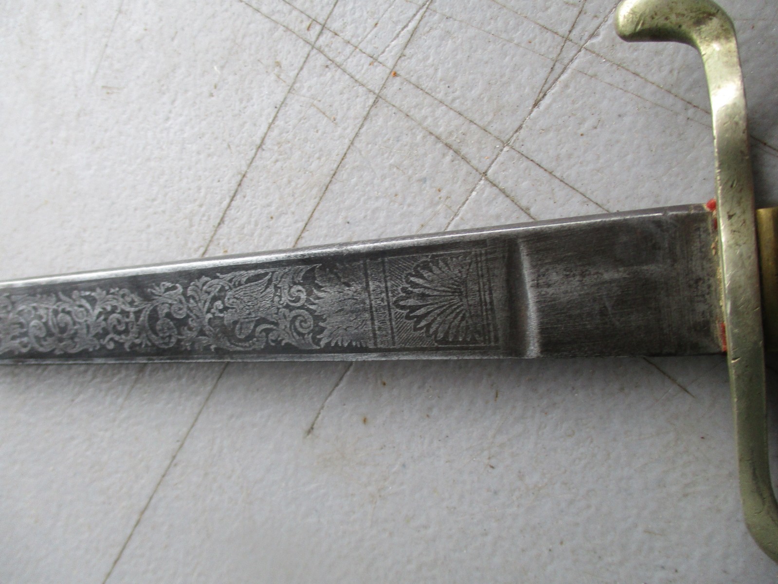 Imperial German M 1871 Cadet Bayonet with Blade Etchings