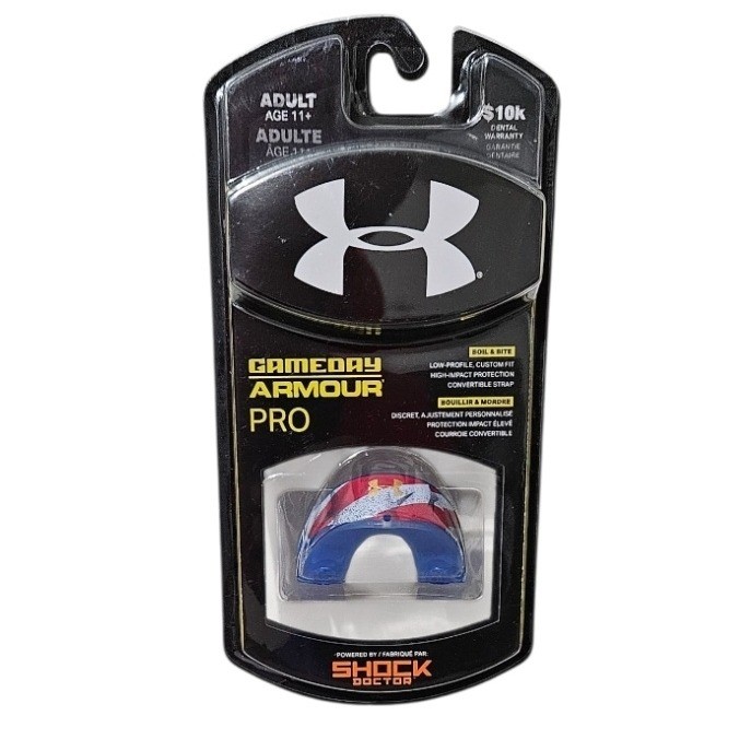 Under Armour Gameday Pro Adult Mouthguard Boil & Bite Low Profile Strap New