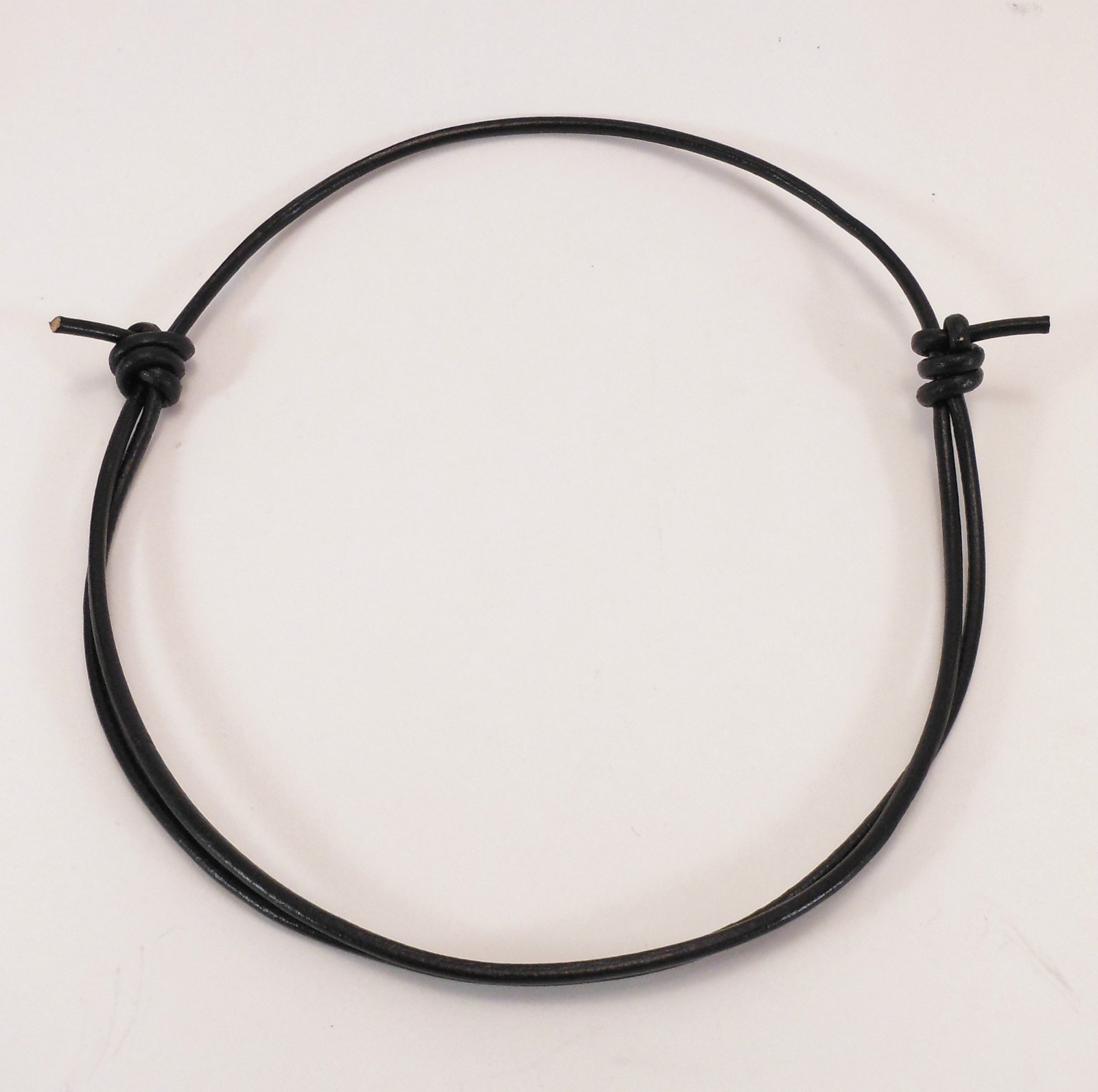 Black or Brown Leather 3mm Adjustable Unisex Cord Surfer Choker Necklace