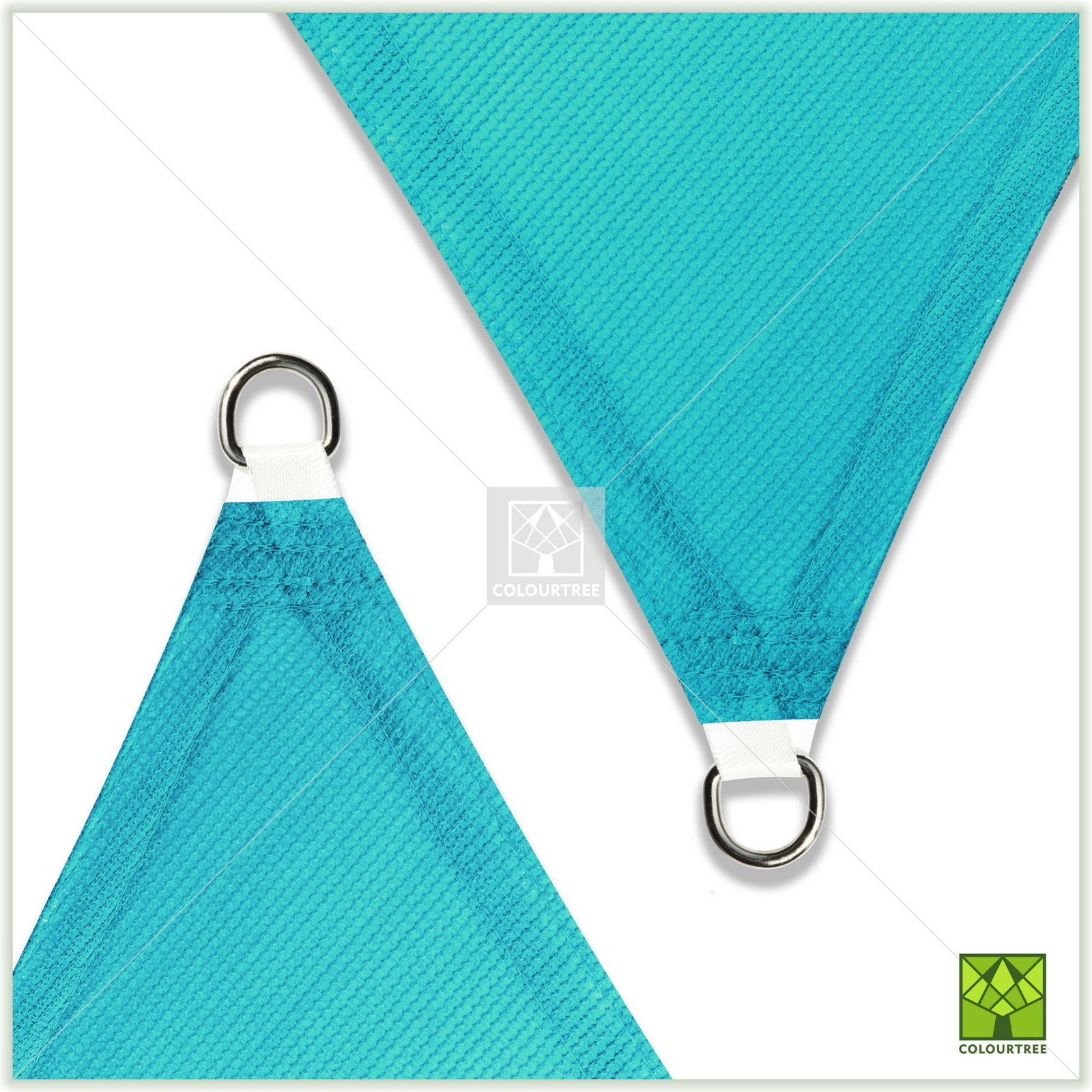 Colourtree Turquoise Custom Size Rectangle Sun Shade Sail Canopy Fabric Cover