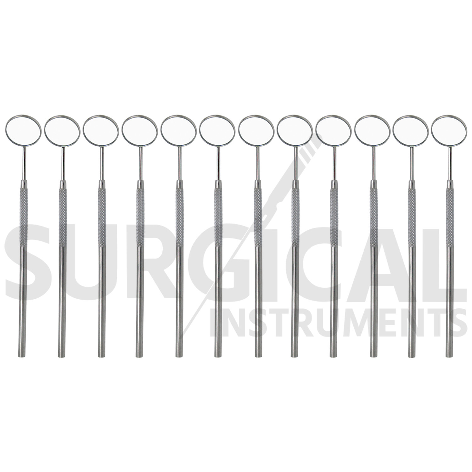 12 pcs Dental Mouth Mirror #5 w/Handle Dental Instrument
