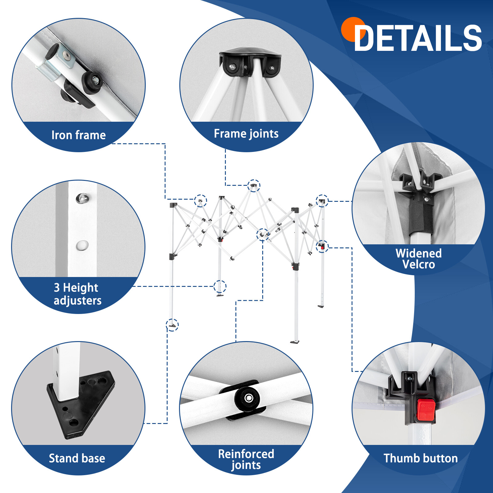 Canopy Tent 5x5 Pop Up Portable Waterproof Outdoor Shelter
