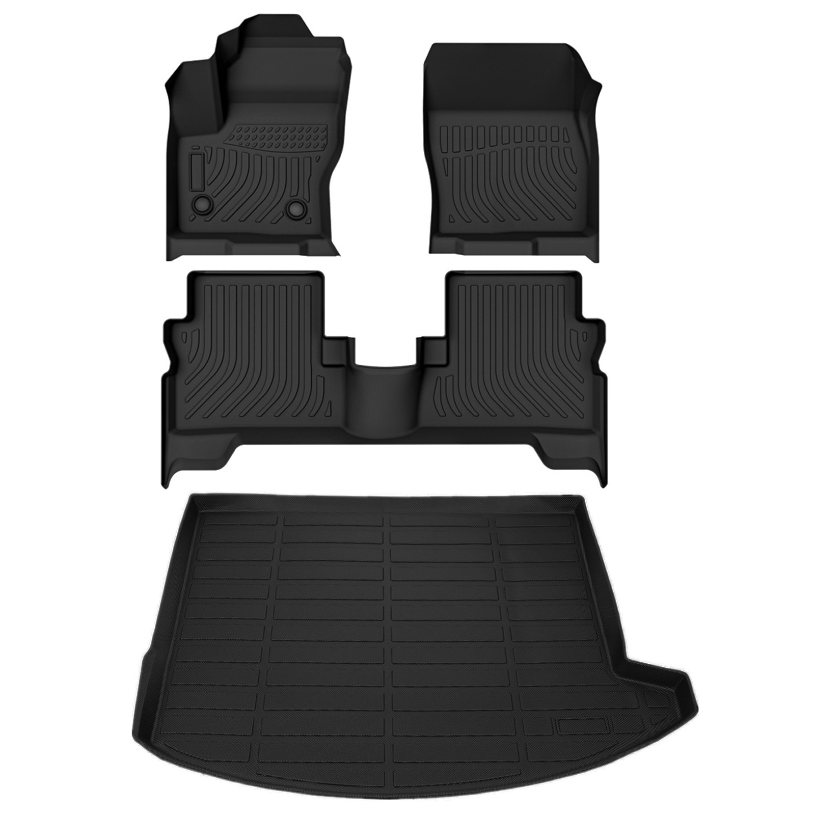 TPE Front & Rear Floor Mats / Trunk Cargo Liners Set For 2013-2019 Ford Escape