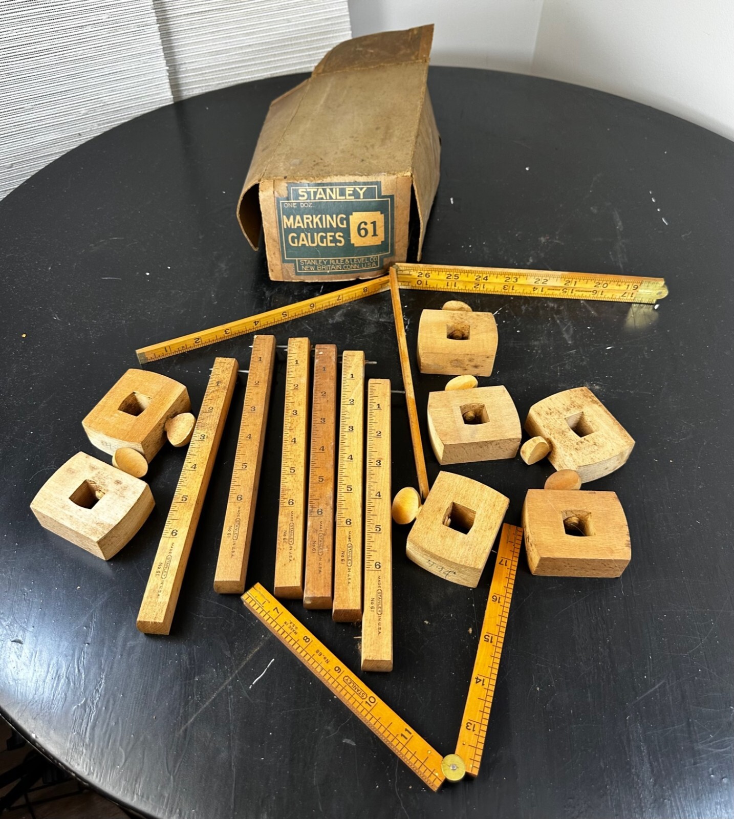 Stanley 61 Mortise Marking Gage Woodworking Depth Gauge 15 Pice set