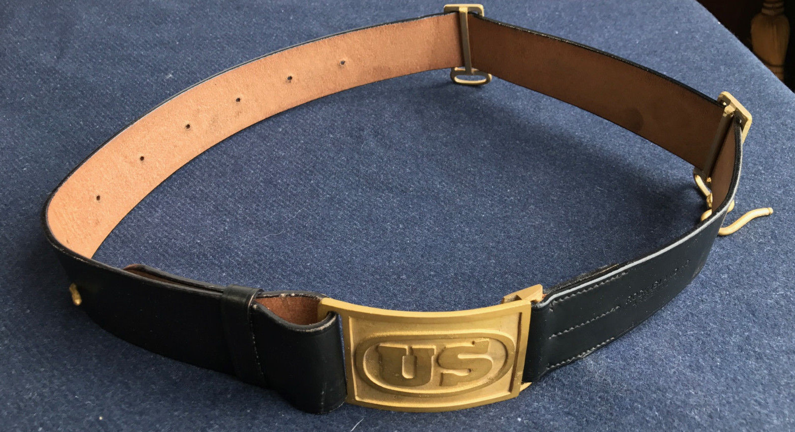 M1874 Cavalry Leather Saber Belt with US Buckle Size MEDIUM  (36-42) Indian Wars