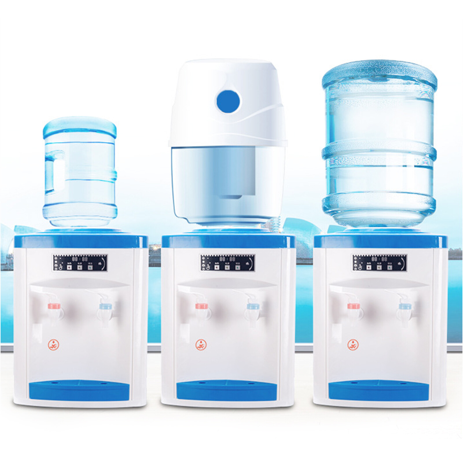 Loading Small Water Cooler Dispenser 5 Gallon Cold and Hot Water Dispenser Top