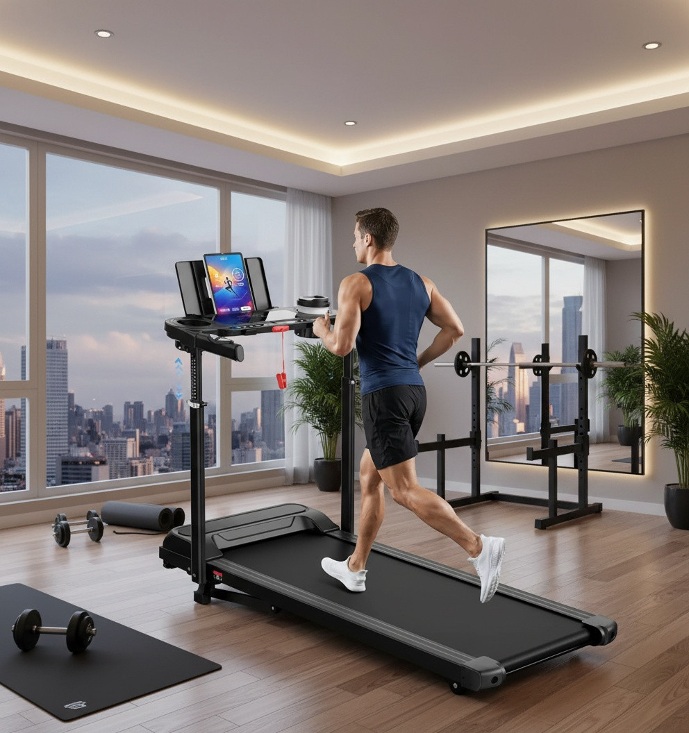 3.5HP Powerful Treadmill 15% Incline Walking Pad Quiet Walking Pad TreadmillGIFT