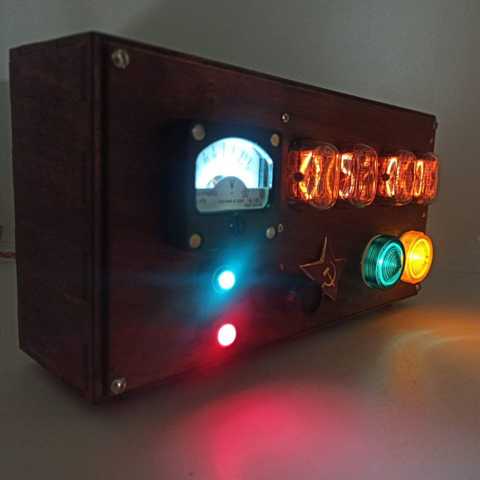 Metro 2033 Game Nixie Tube Table Clock with IN-12 Tubes Steampunk - Apocalypse
