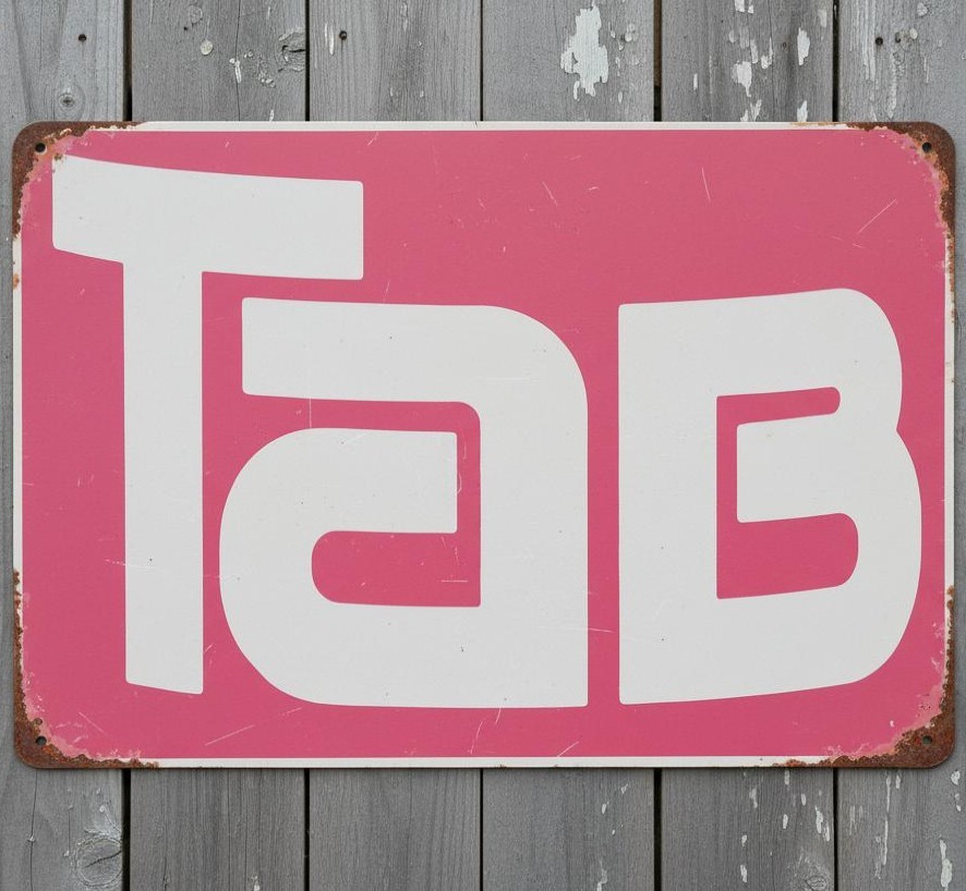 Tab Soda 8 x 12 Vintage Novelty Metal Sign Shrink-wrapped Made In USA New!