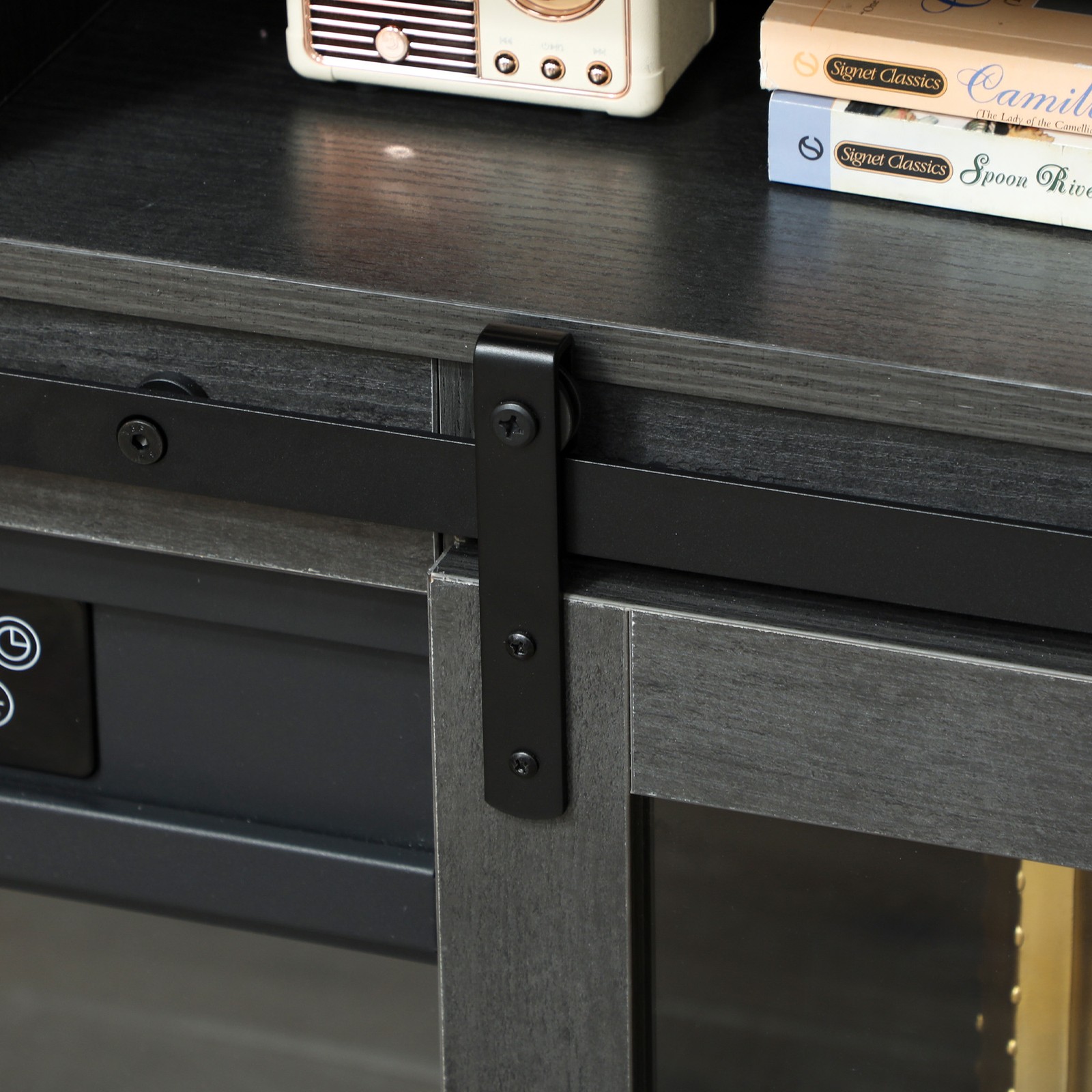 HOMCOM Modern Electric Fireplace TV Stand for TVs Up to 80 Inches, Gray