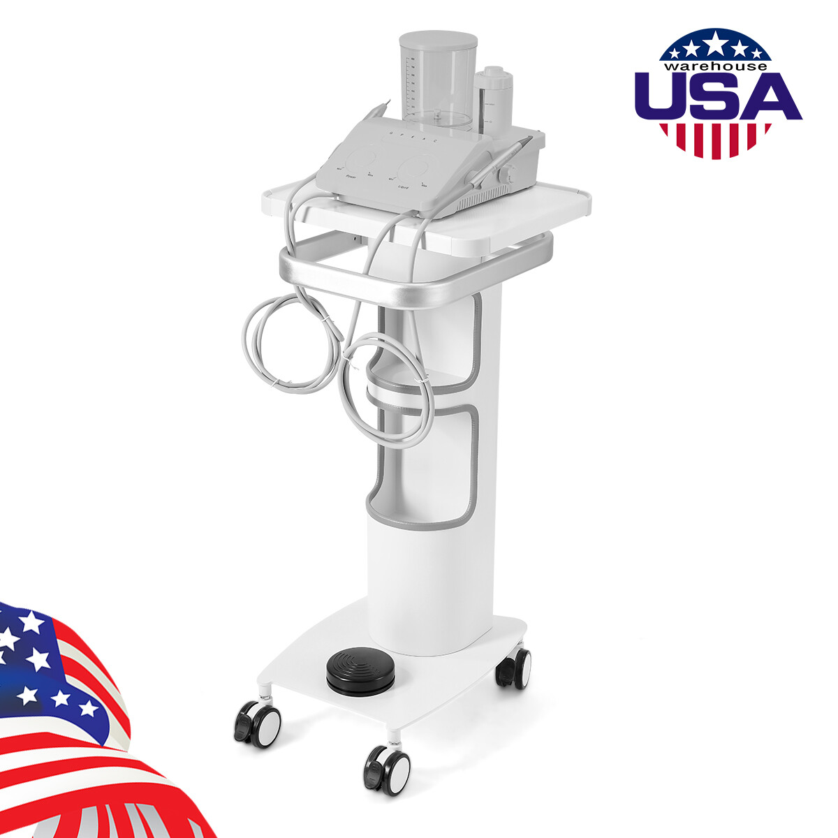 Dental Medical Implant Endo Intraoral Scanner Cart Sturdy Aluminum Alloy Trolley