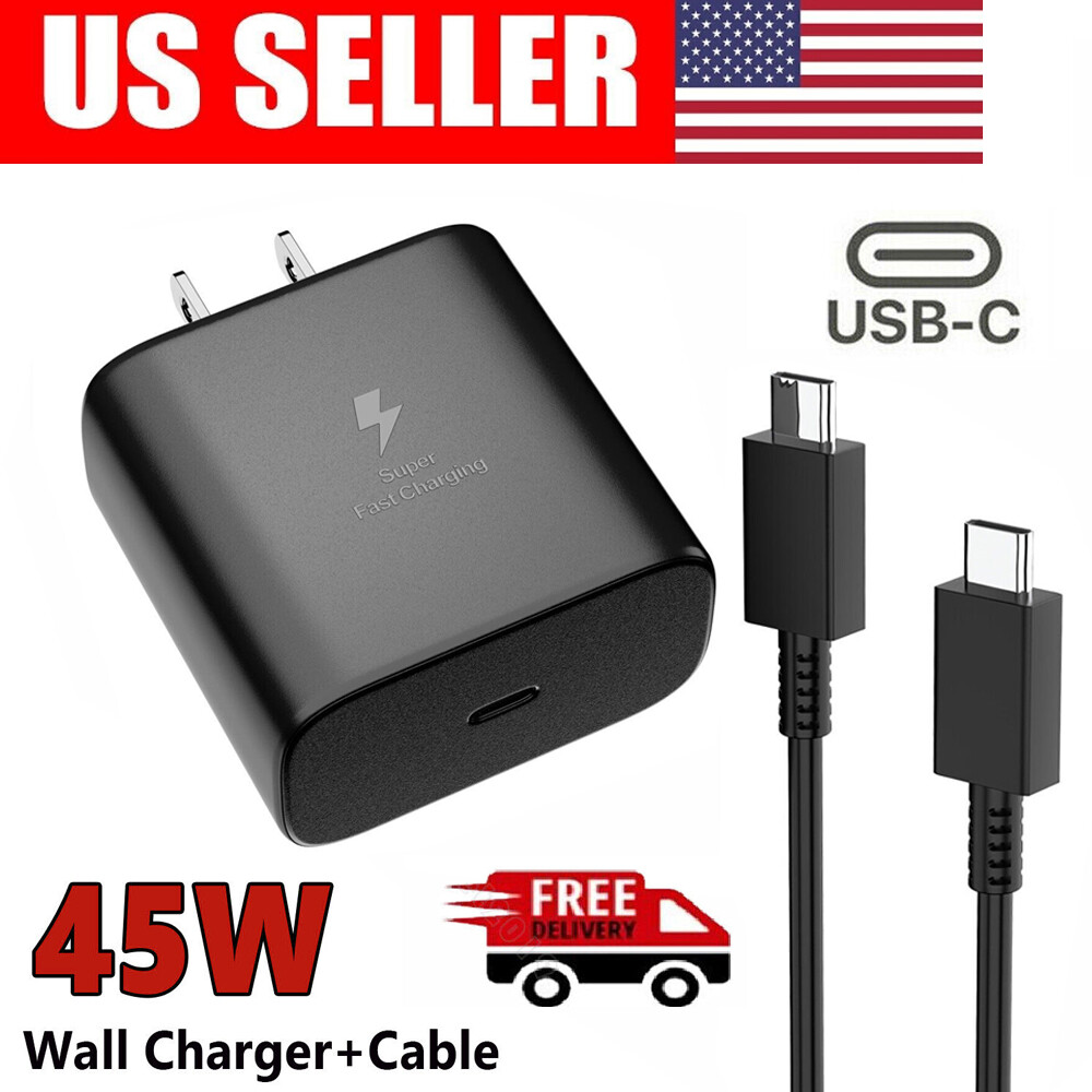 45W Type USB C Super Fast Wall Charger+6ft Cable For Samsung Galaxy S22 S23 S21