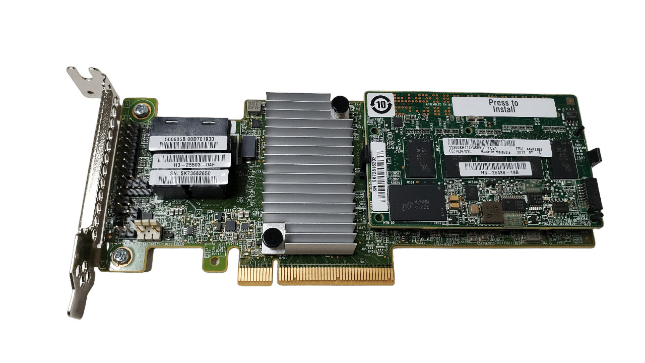 46C9111 IBM M5120 12Gb SAS Raid Controller w/ 1Gb Cache Half Height