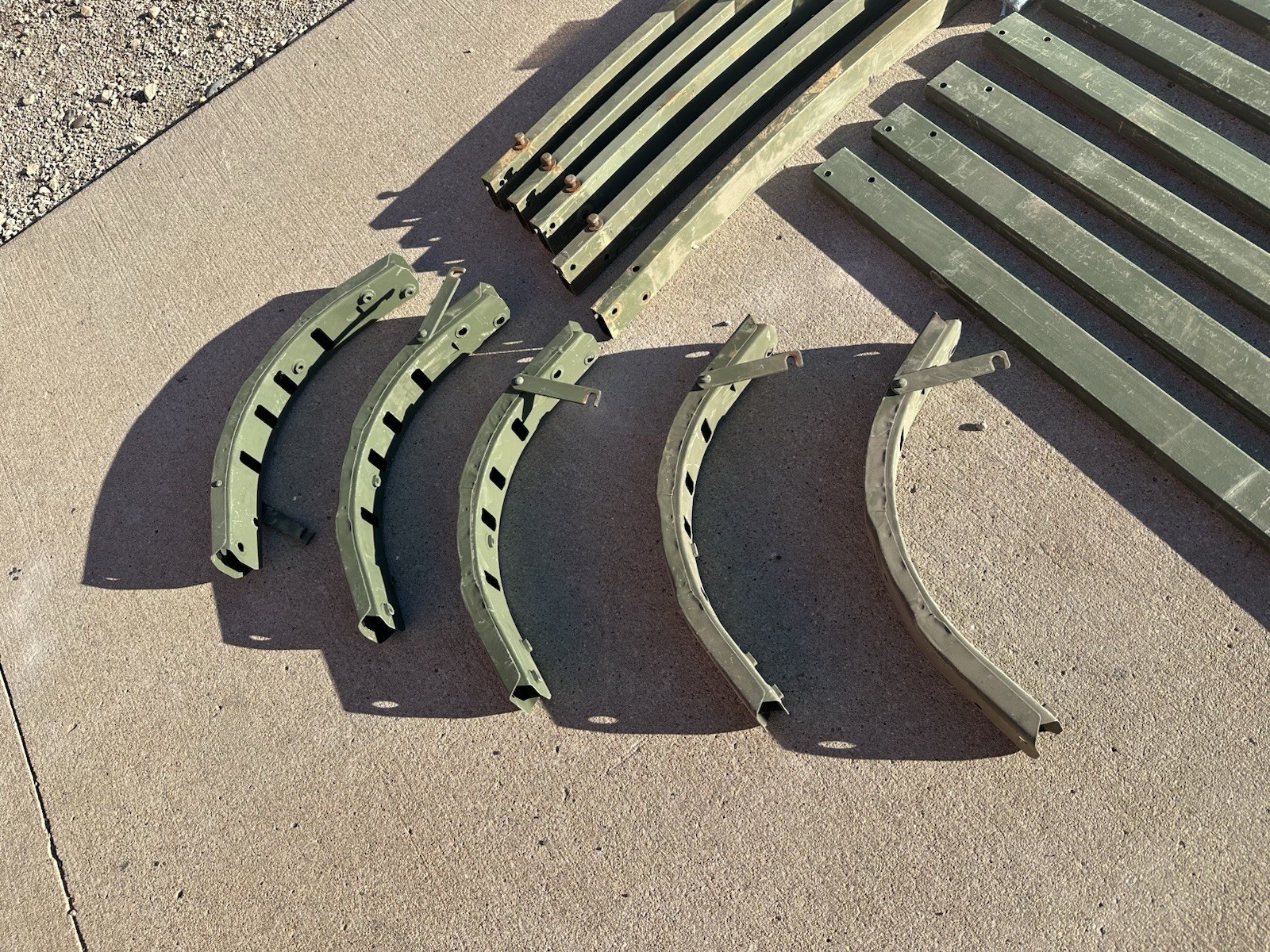 M35a2 M35a3 Cargo Cover Bow Kit Uprights Staves Corner Brackets And Bow Complete