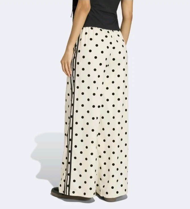 Adidas SATIN POLKA DOTS WIDE LEG PANTS XL New Nwt