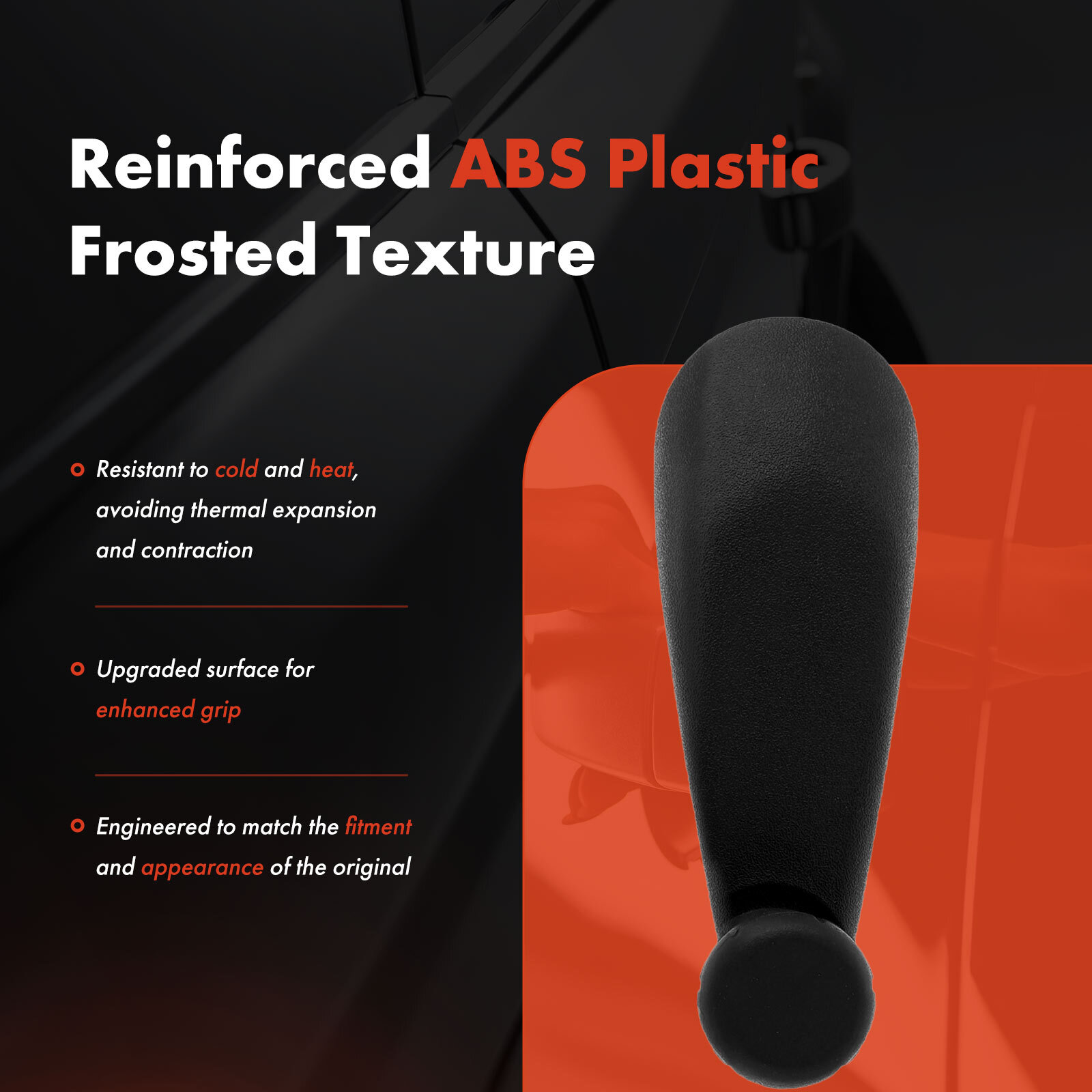 2x Black Manual Window Crank Handle for Chevy Express 1500 2500 3500 4500 Blazer