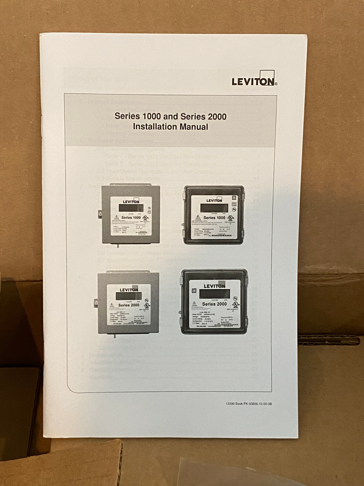 Leviton 2K208-1SW Series 2000 Indoor Usage Meter 3 Solid Core CTs 480V 100A