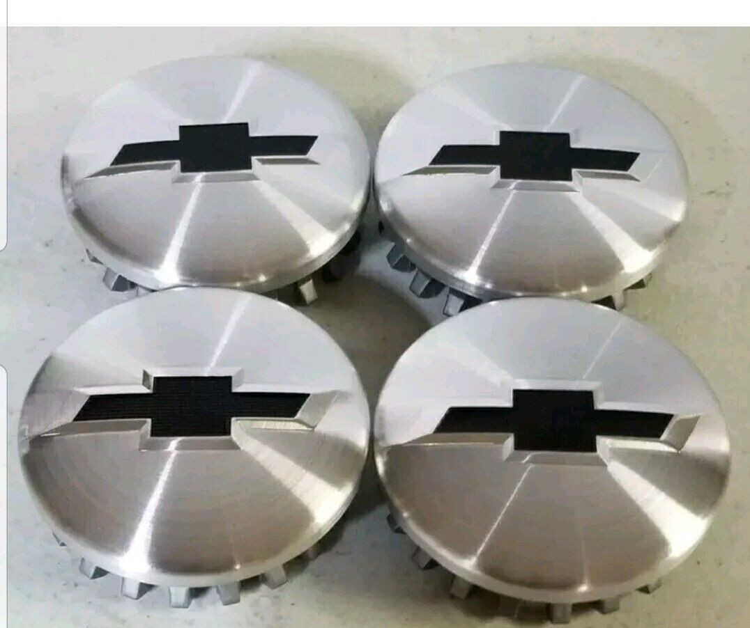 4 X Chevy CENTER HUB CAPS CHROME Tahoe Suburban Silverado 2014-2019 3.25" 83mm