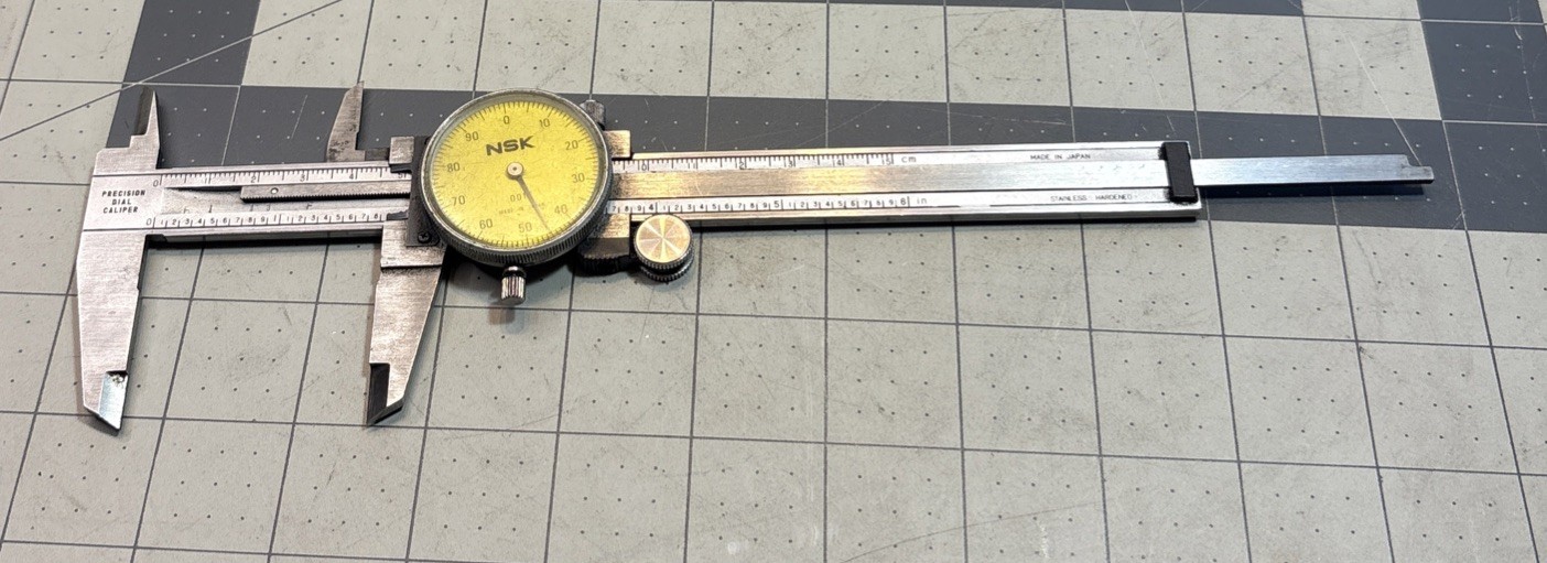 NSK Precision 6" Dial Caliper .001” w/ Case Machinist Tools Japan