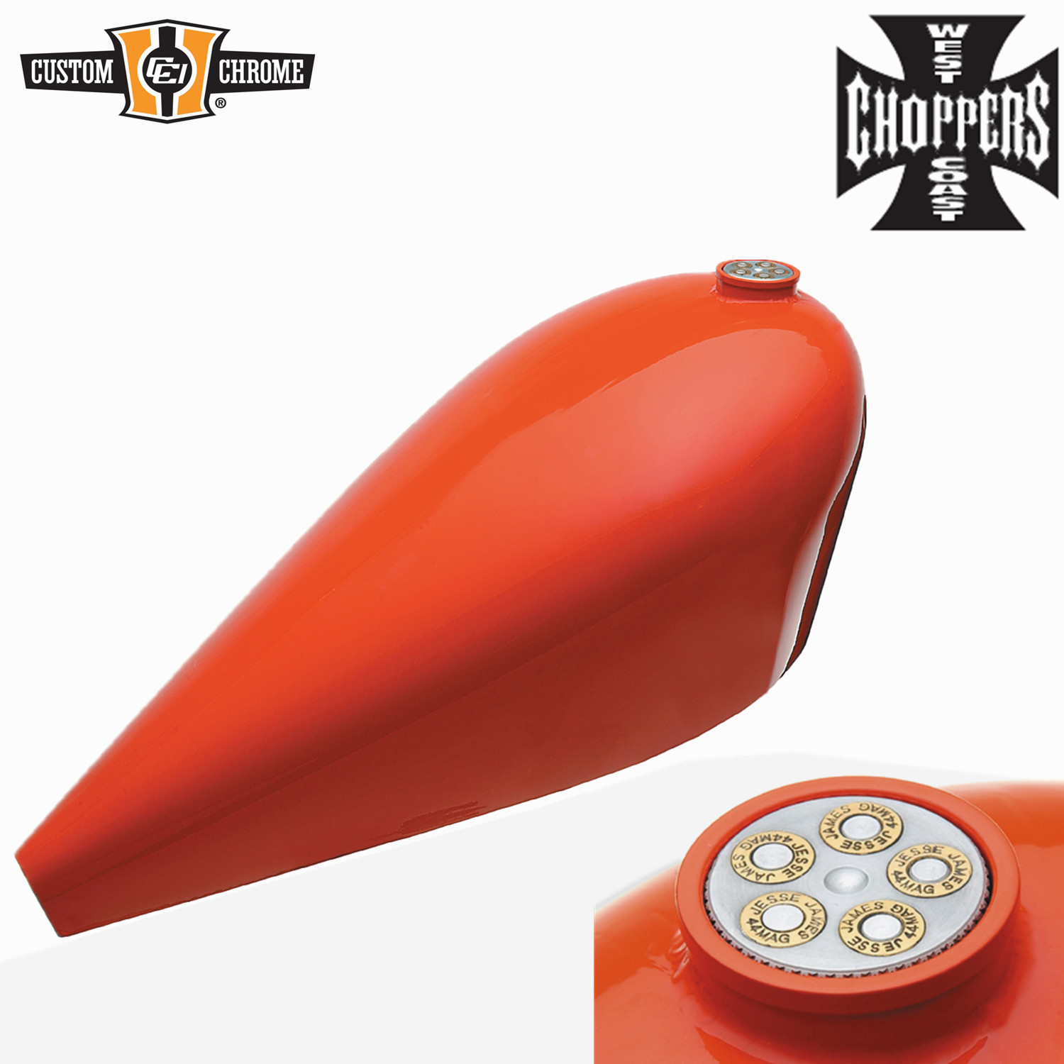3.5Gal.West Coast Custom Stretched Fuel Gas Tank w/ Cap Fits For Harley Chopper