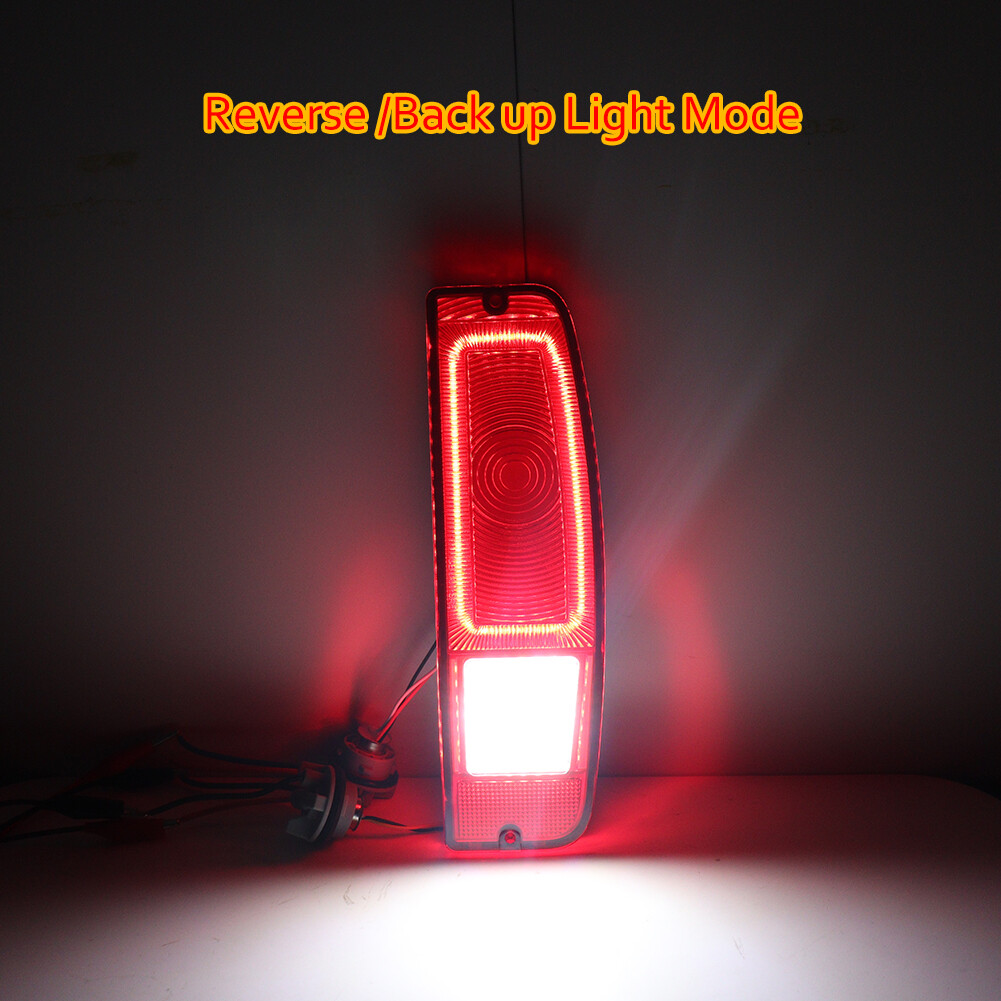 Pair (2) 1967-1972 Ford Truck 1967-1977 Bronco Red Tail Lights Taillamps LH+RH