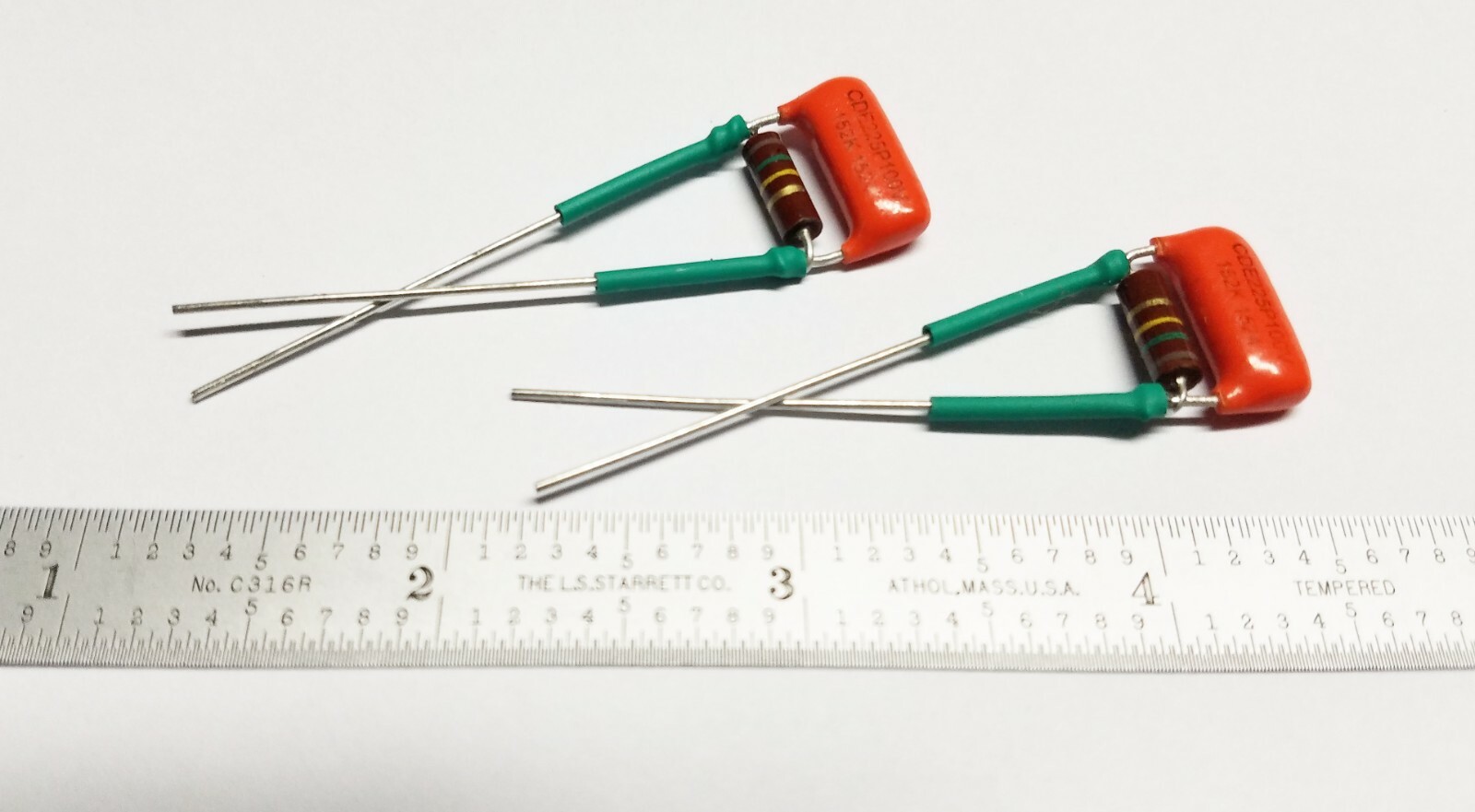 Treble Volume Bleed Circuit Kit .0015uf Orange drop cap 150k Allen Bradley 2pcs