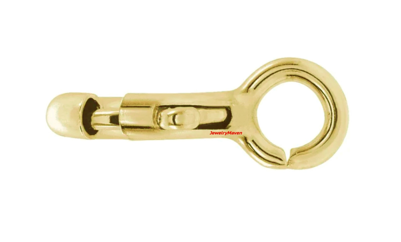 5mm STANDARD WEIGHT 10k Solid Yellow Gold Spring Ring Clasp OPEN Jump Italy