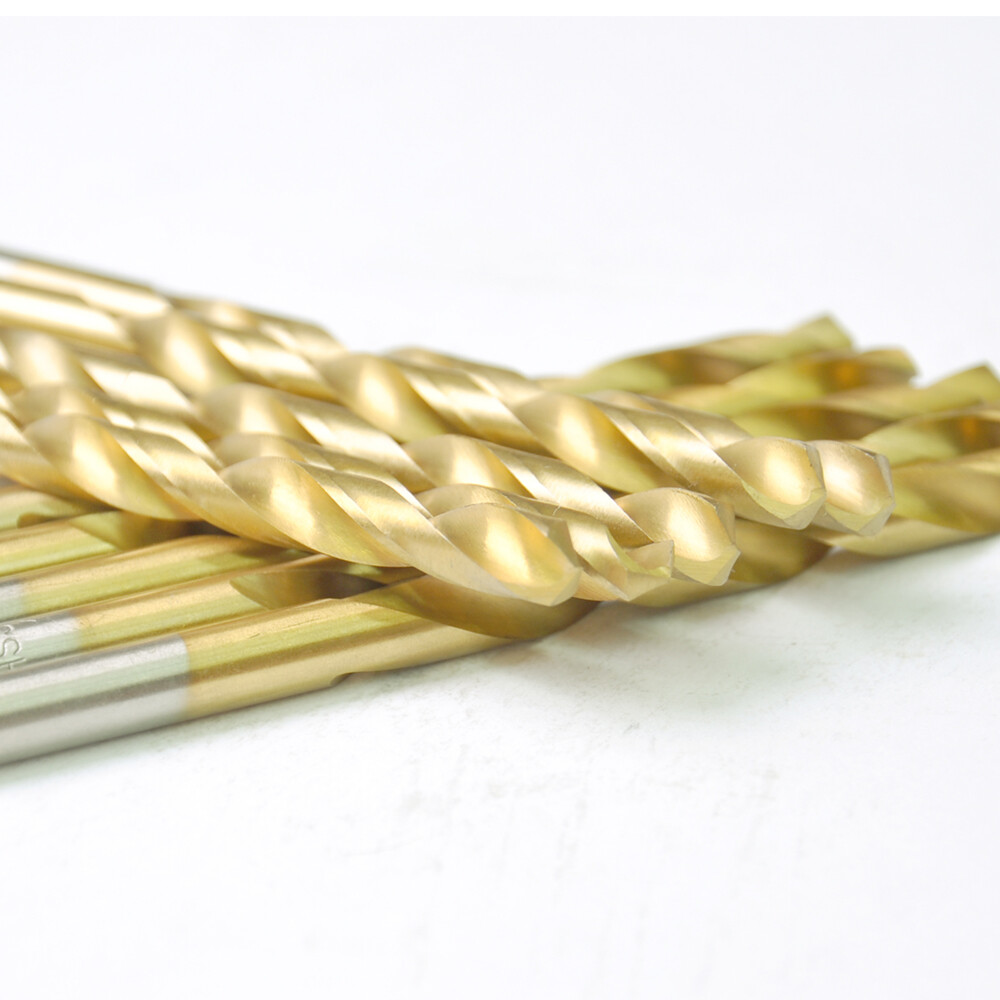 Drillforce 10PCS 7/64" Titanium Drill Bits Set HSS Metal Woodworking Drill Bit