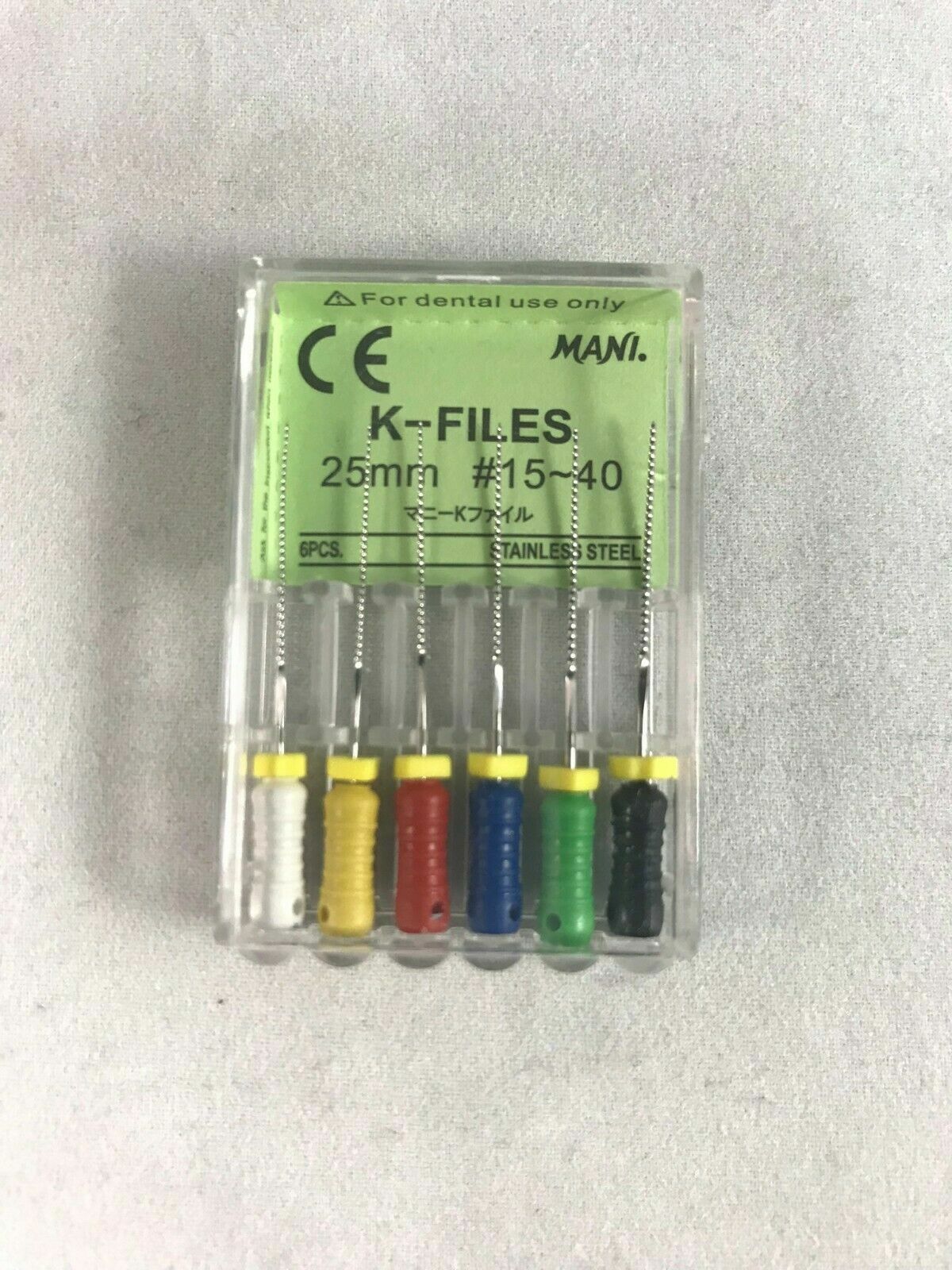 Mani Dental Root Canal Endo Stainless Steel K-files 25mm All Sizes 30 Files/pk