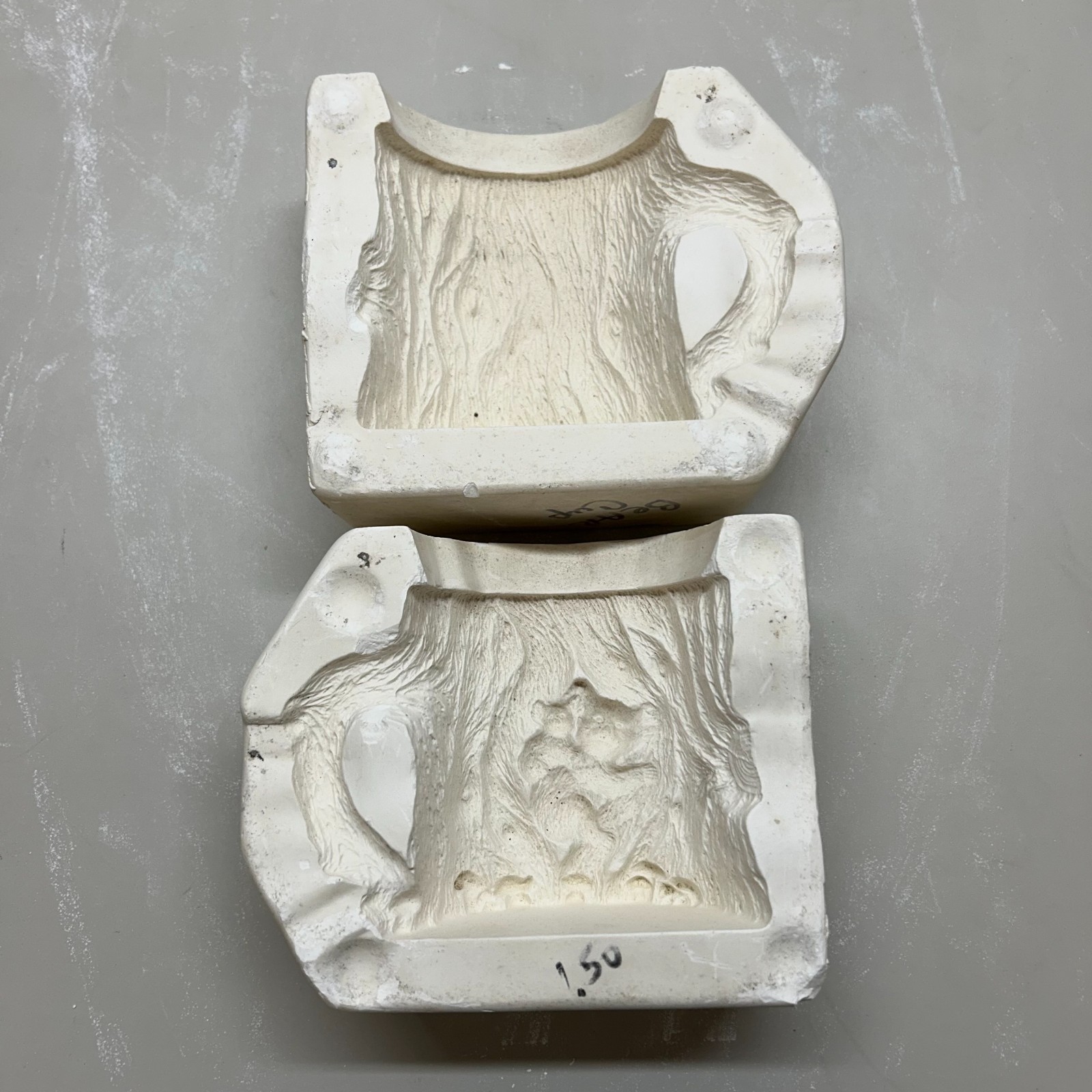 Vintage Unbranded Ceramic Slip Casting Mold Bear Cup #417