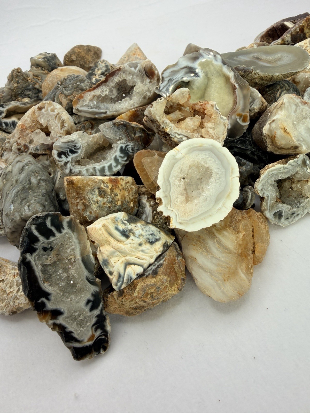Rare Mini Occo Geodes from Brazil – Half lb Bulk Lot (9-12 Pieces)