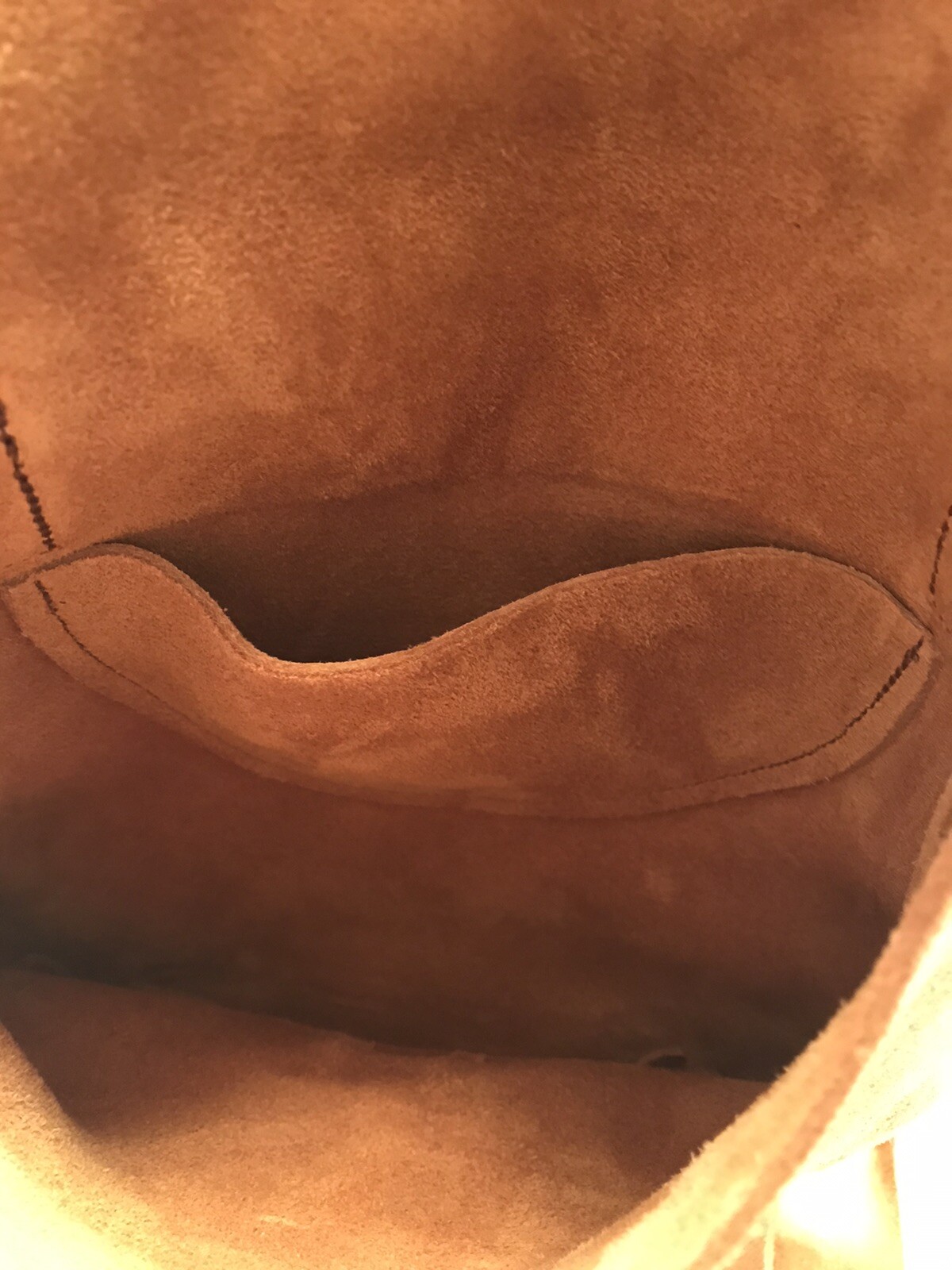 Muzzleloading black powder Fringed engraved Bag Handcrafted brown Suede Leather