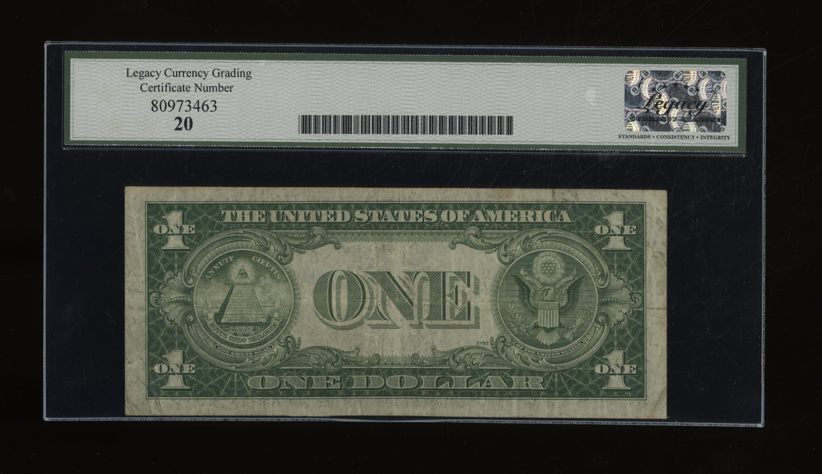 DBR 1935-A $1 Silver Experimental (S) Fr. 1610 Legacy VF-20 Serial S74600703C