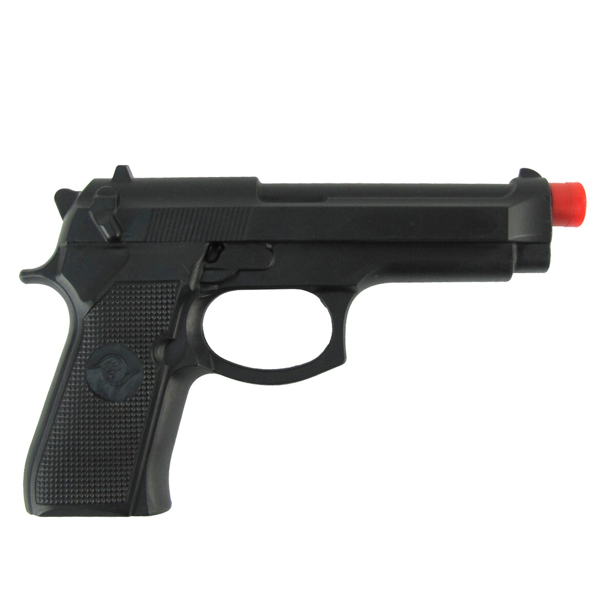 Black Rubber Fake 45 Handgun Movie Prop Weapon Costume Accessory Toy Pistol Gun