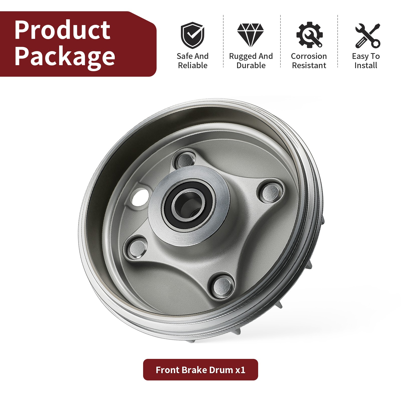 Front Brake Drum For Honda Rancher 350 TRX350TE TRX350TM 2000-2006 44600-HN4-670