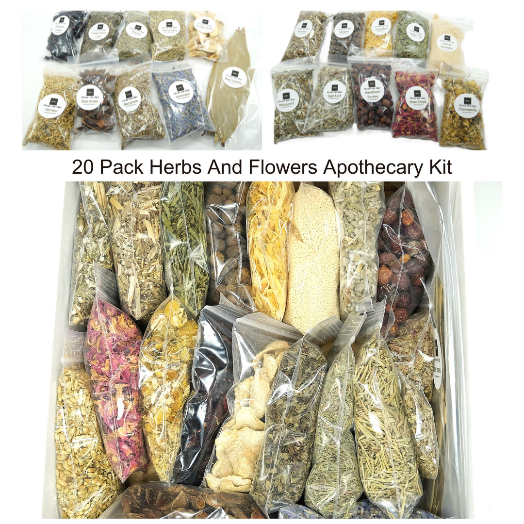 20 Piece Dried Herbs And Flowers Kit | Herbal Spell Kit | Potpourri Kit