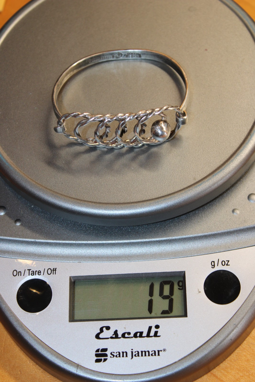 F. Balladares Taxco Sterling Silver Modernist Cuff Bracelet Signed 7" #0478