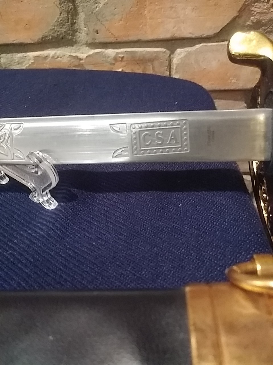 Civil War CSA Confederate Cavalry Officer's Sword Saber Etched Blade Replica