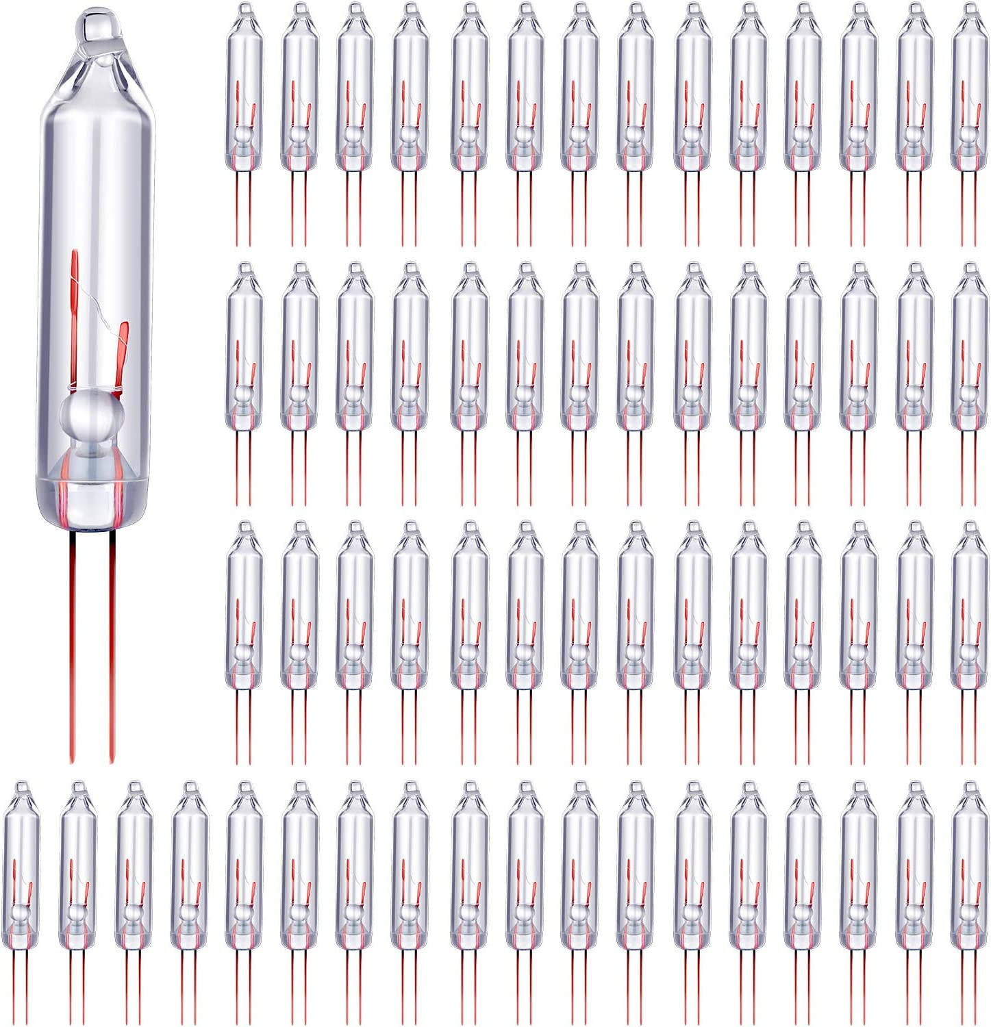 100 Pcs Mini Christmas 2.5 Volt Replacement Light Bulbs for Christmas Trees Deco