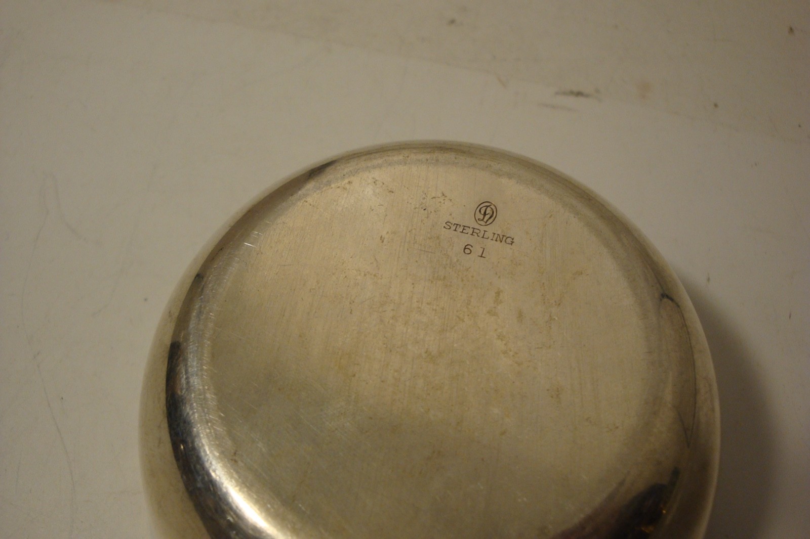 Vintage Sterling Silver bowl 109 grams "D" hallmark no monogram