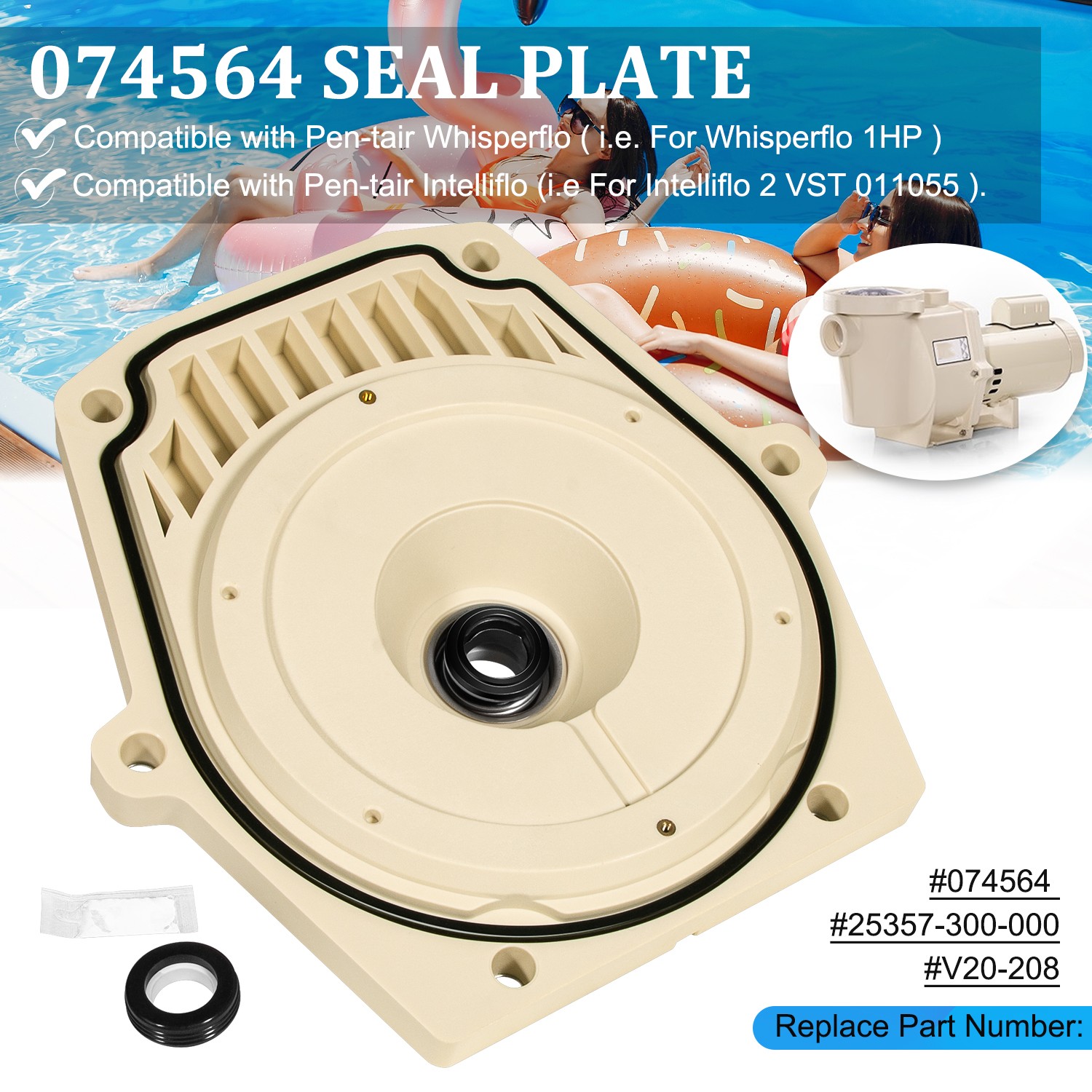 074564 25357-300-000 V20-208 Seal Plate Fit for Pentair Whisperflo Intelliflo