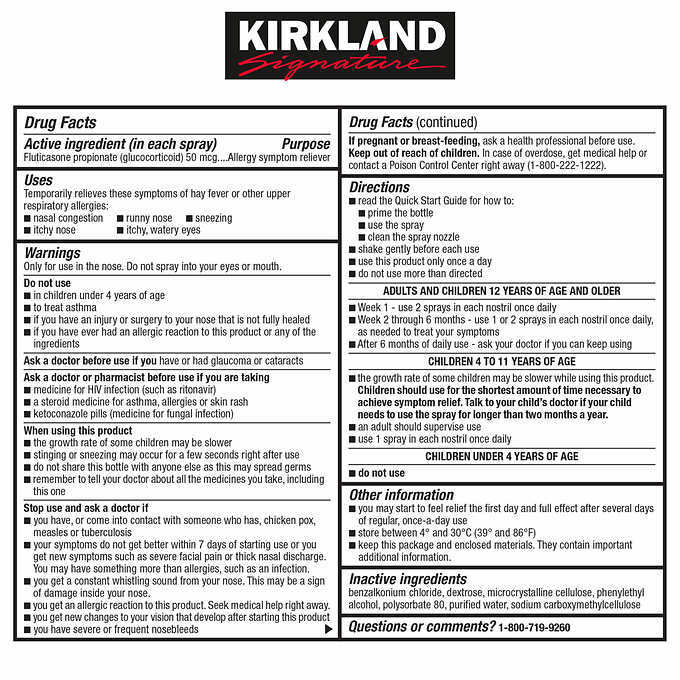 Compare to Flonase Nasal Spray 720 Metered Sprays Non-Drowsy Aller-Flo EXP10/25+