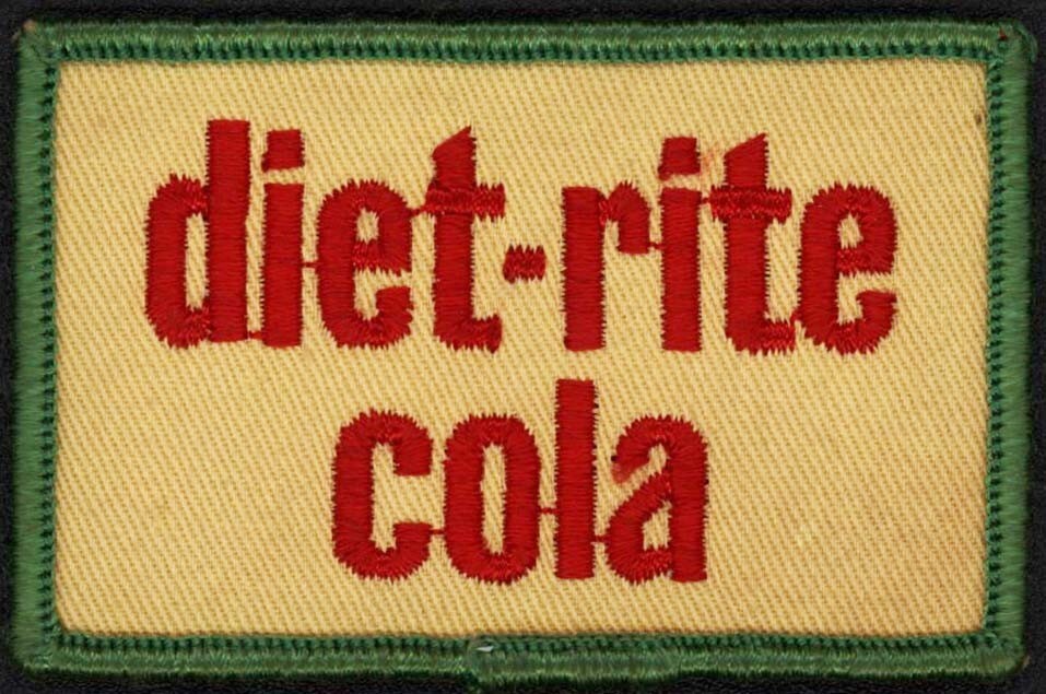 Vintage uniform patch DIET RITE COLA small size new old stock n-mint condition
