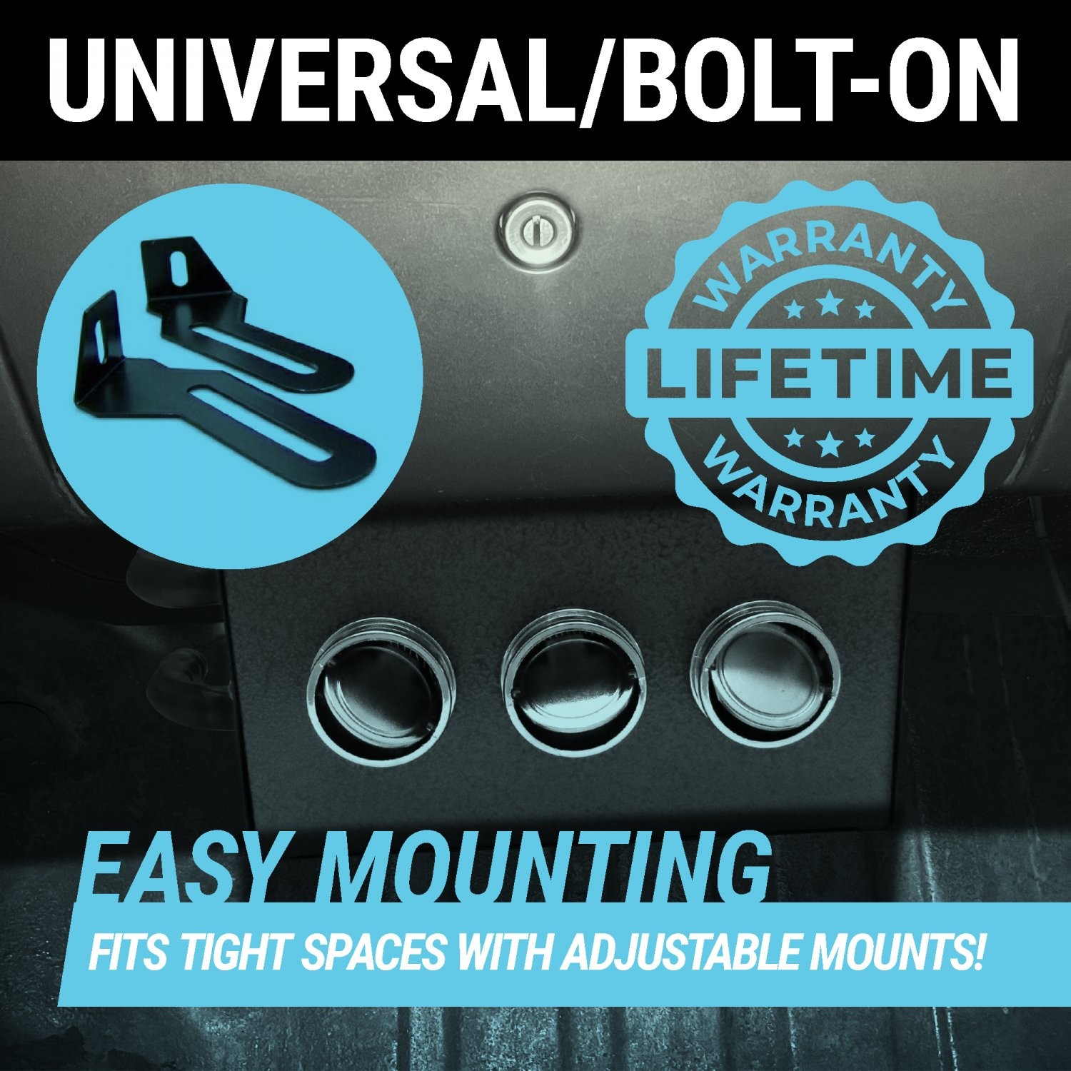 Zirgo Gobi Compact Automotive Deluxe Heater Kit -Universal Fit 3 Hole Blower DIY